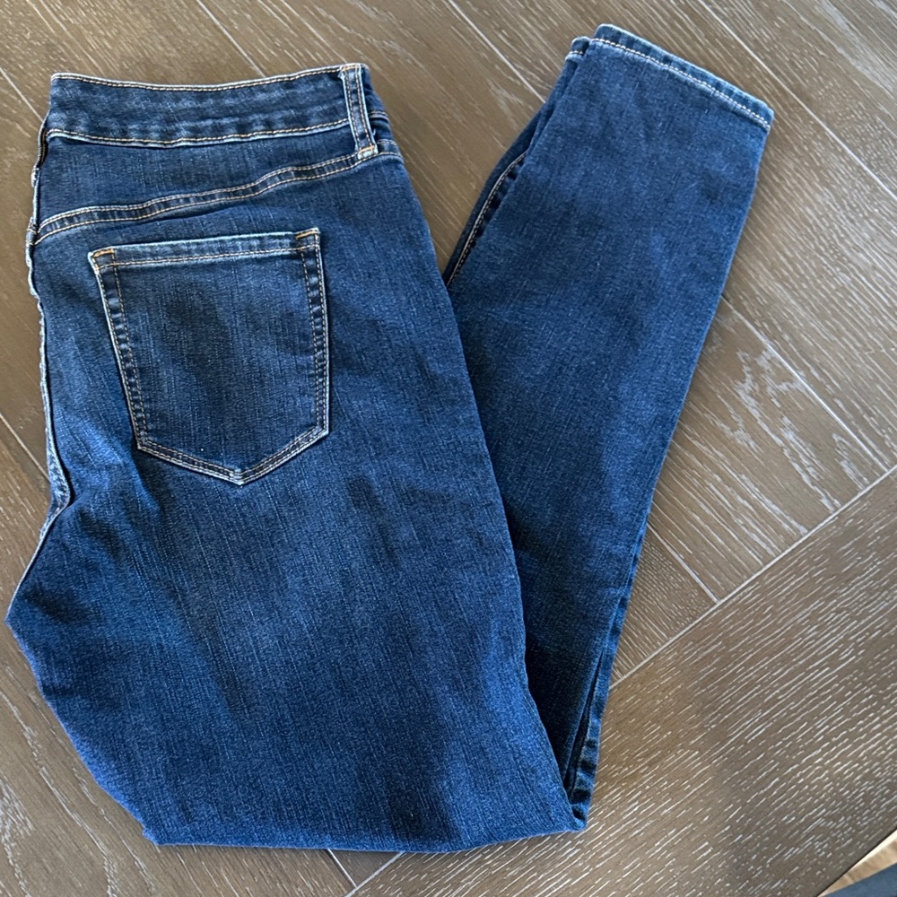 Nine West High Rise Perfect Skinny Dark Blue Jeans - Picture 2 of 8